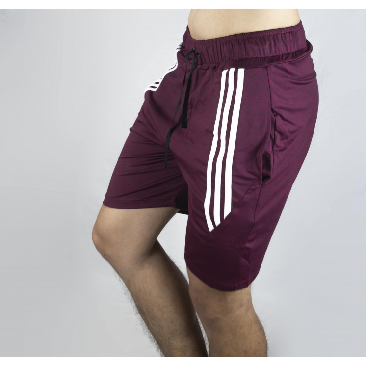 Pantaloneta 3 rayas Vino Slim fit