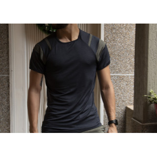 Camiseta Negro - verde Rangle Slim fit