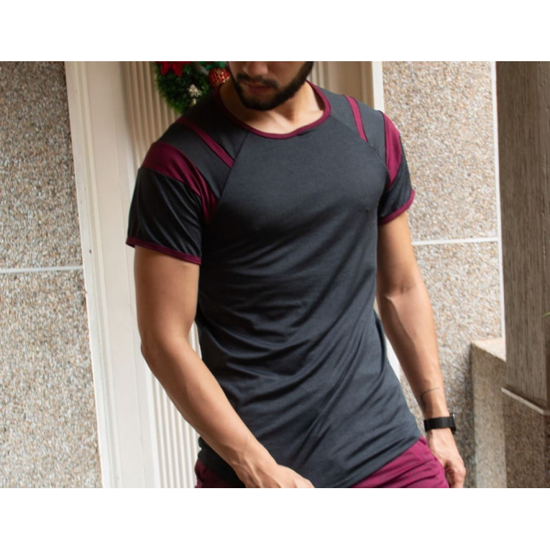 Camiseta Negro - Vino Rangle Slim fit