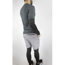 Conjunto deportivo Pantaloneta con licra Larga Negro  + Camiseta