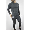 Conjunto deportivo Pantaloneta con licra Larga Negro + Camiseta Con licra
