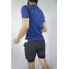 Conjunto deportivo Pantaloneta con licra corta  Negra + Camiseta Azul